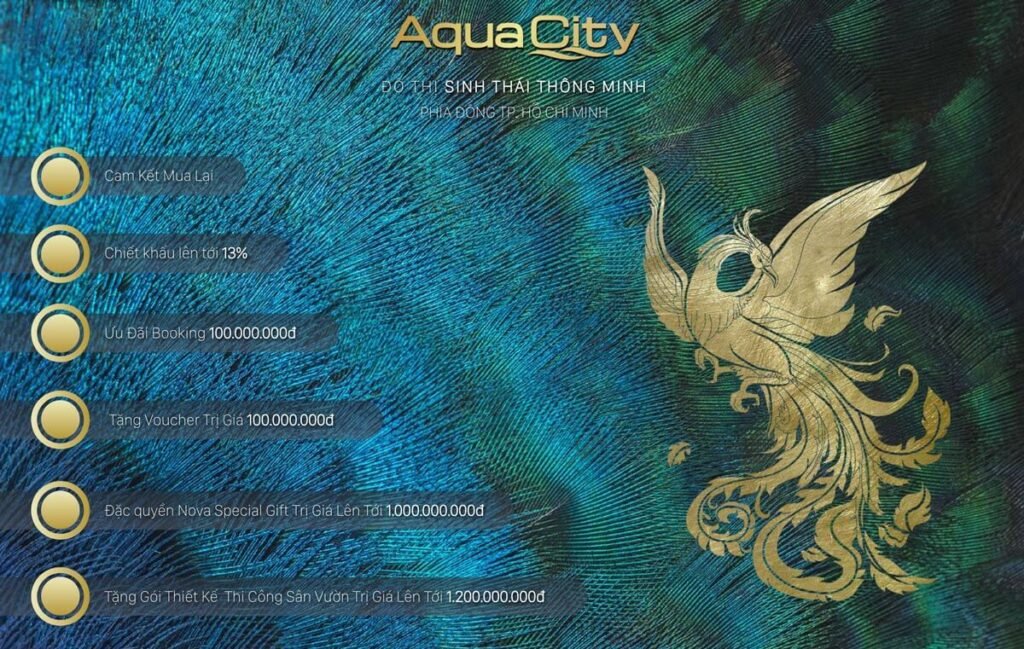 Chính sách mua bán nhiều ưu đãi của dự án The Aqua City Phoenix South  