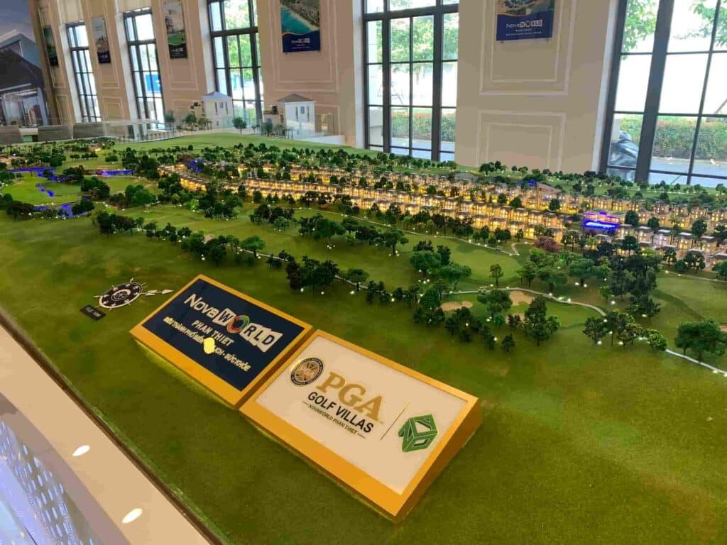 Mô hình dự án PAG Golf Villas thuộc Novaworld Phan Thiết